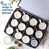 StorageBud Gray Dinnerware Storage Container Set, 8-Piece Organizer for Plates, Cups, Flatware, Stemware and Platters