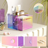 Rainbow Acrylic Facial Towel Organizer with Drawer, Wall-Mounted Storage Box Compatible with Clean Skin Club Clean Towel XL, Towels Not Included
