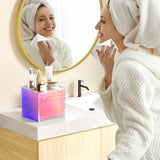 Rainbow Acrylic Facial Towel Organizer with Drawer, Wall-Mounted Storage Box Compatible with Clean Skin Club Clean Towel XL, Towels Not Included