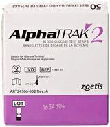 AlphaTRAK 2 Blood Glucose Test Strips, 50 Count