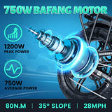 VITILAN i7 Pro Folding Electric Bike for Adults with 750W BAFANG Motor, Fat Tires, Full Suspension, Removable 16AH/20AH Cell Battery & 8-Speed Drivetrain
