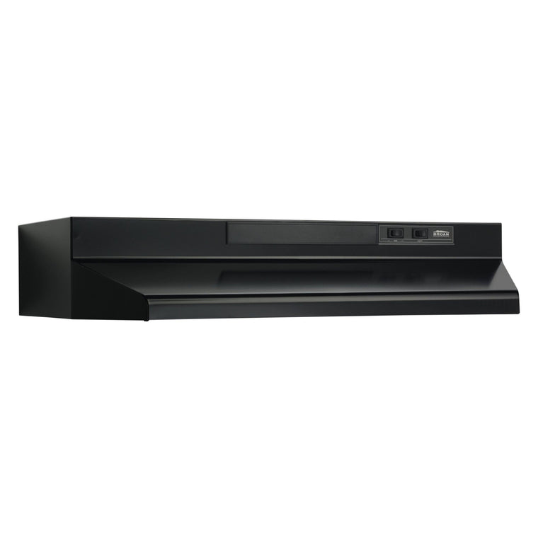 Broan F404223 42-Inch Convertible Under-Cabinet Range Hood in Black