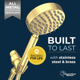 HammerHead Showers Oil Rubbed Bronze Handheld Shower Head with 6ft Hose, Brass Holder, Adjustable Bracket, Detachable Wand, and 1.75 GPM Low-Flow Water Saving Design
