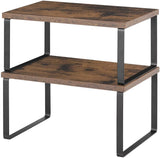 2-Piece Expandable, Stackable Countertop Organizer Set with No Assembly Required, Storage Shelves for Kitchen Cabinets and Counters