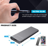 YSYDYPBB-05 Ultra-Slim 2TB External Hard Drive for Mac, PC, Desktop and Laptop, C-Black