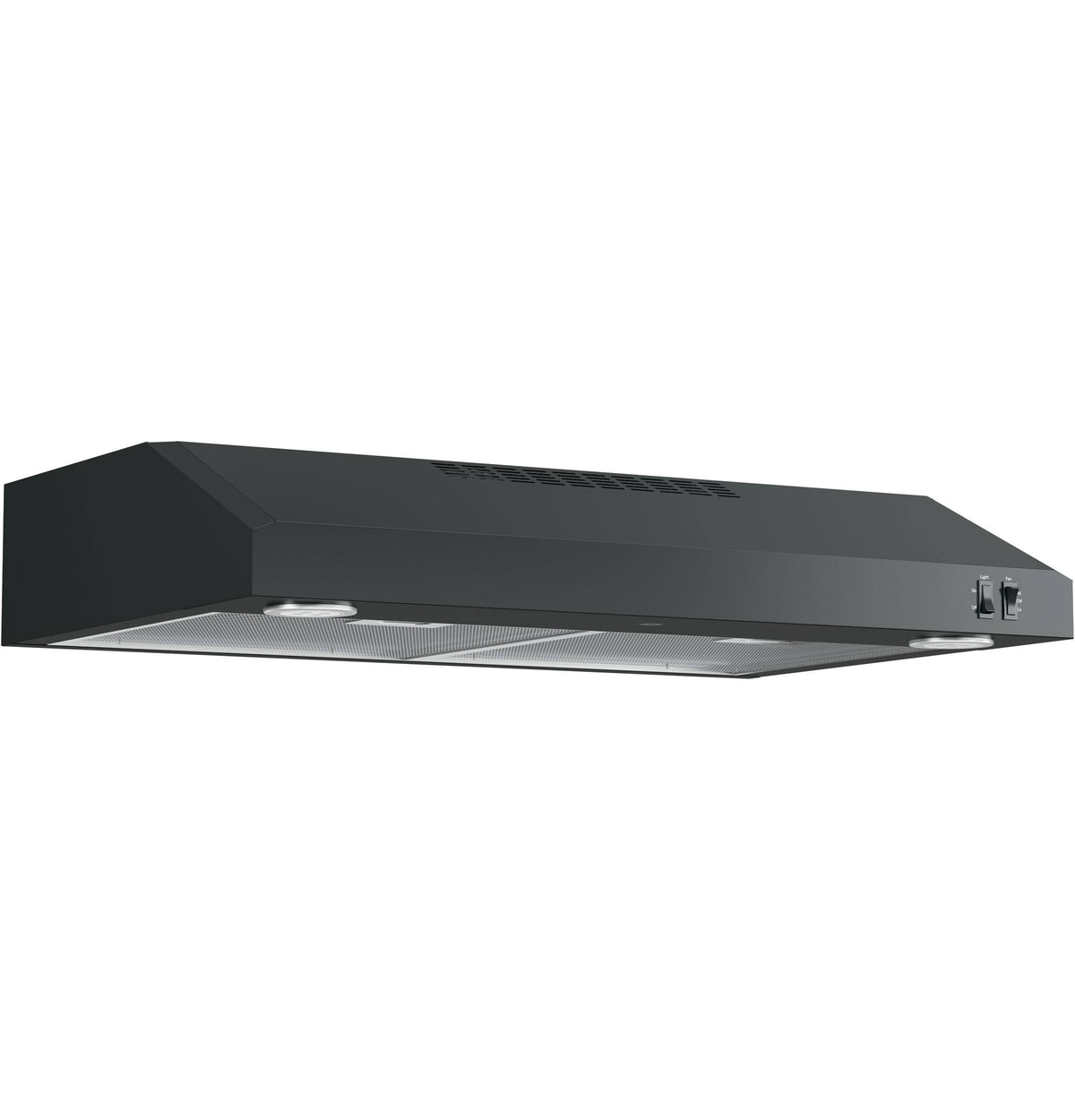GE JVX5305DJBB 30×22 Under-Cabinet Range Hood in Black