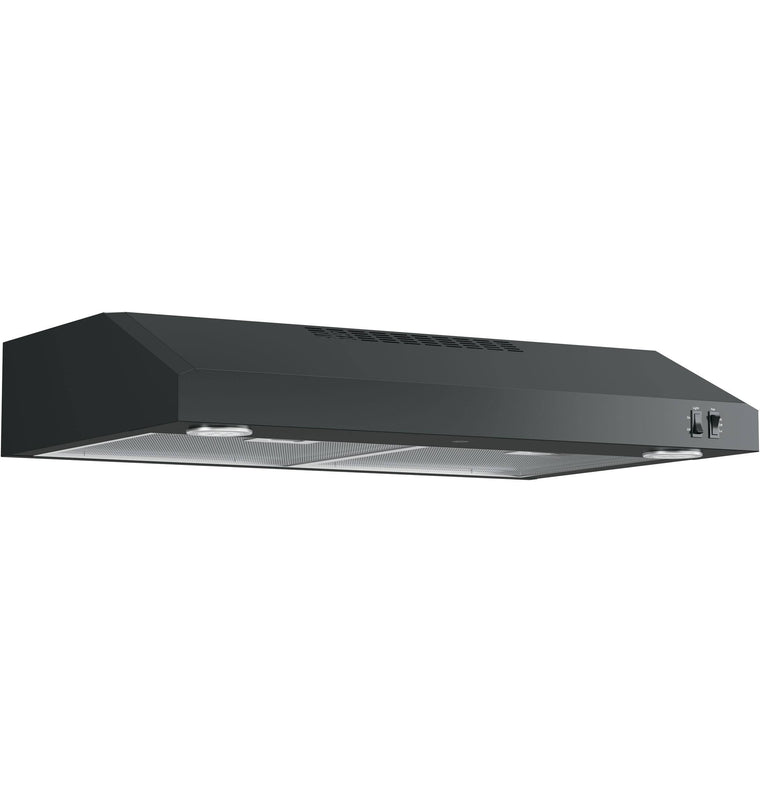 GE JVX5305DJBB 30×22 Under-Cabinet Range Hood in Black