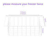 3-Piece Pearl White Freezer Basket Set with Handles, Wire Storage Organizers for Chest and Upright Freezers, Refrigerator Divider Containers