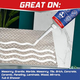 7.4 Ounce Heavy-Duty Construction Adhesive in Squeeze Tube, Versatile Cement Glue for Tile, Floor, Stone, Wood, Wall & More, 1 Pack, CZJS-001
