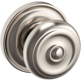 Baldwin 5048 Colonial Rose Knob, Satin Nickel Half Dummy Trim with 5020.IDM