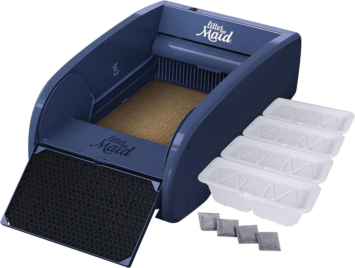 LitterMaid Self-Cleaning Litter Box for Single Cats, Blue
