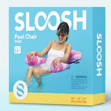 Sloosh Inflatable Pool Lounge Chair with Plant Pattern, Floating Hammock Mat for Adults, Water Raft for Pool, Beach and Summer Parties