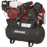 NorthStar Portable Gas-Powered Air Compressor with Honda GX390 OHV Engine, 30-Gallon Horizontal Tank and 24.4 CFM at 90 PSI