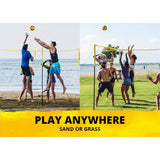 Crossnet 4-Way Adjustable Volleyball Game Set with Net, Open Box