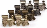 Yellow Mountain Imports Mexican Train Dominoes Set with Double 12 Dominoes, Numerals, Wooden Hub, and Train Mark