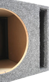 Single 15-Inch Car Audio Subwoofer Enclosure with Vented Ported Design, 3/4-Inch MDF Construction