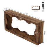 Tribesigns 63-Inch Farmhouse Console Table in Brown, Featuring Storage for Entryways, Hallways, Living Rooms, or Behind the Sofa