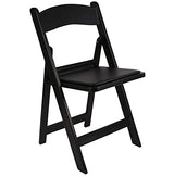 BTEXPERT 4-Piece Resin Folding Chair Set with Vinyl-Padded Seats, Lightweight Indoor and Outdoor Seating for Home, Events, Parties, Picnics, Kitchens, Churches, Schools and Weddings