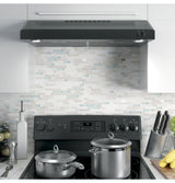 GE JVX5305DJBB 30×22 Under-Cabinet Range Hood in Black