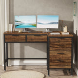 Space-Saving L-Shaped Computer Workstation by Tribesigns, Featuring 6 Drawers, 47-Inch Corner Desk, CPU Stand and Home Office Writing Space