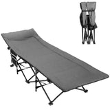 Deluxe Folding Camping Cot with Pillow, Collapsible Single-Person Bed in a Bag for Indoor or Outdoor Use, Ultra-Lightweight Heavy-Duty Design for Adults and Kids