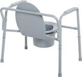 Drive Medical 11117N-1 Bariatric Commode Chair with Arms, Gray