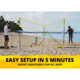 Crossnet 4-Way Adjustable Volleyball Game Set with Net, Open Box