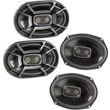 Polk DB692 Marine Coaxial Speakers, 450 Watt 3-Way Car and Boat Stereo Audio System, 2-Pack