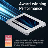 Crucial MX500 1TB Internal SSD with 3D NAND, 2.5-Inch SATA Interface, Up to 560MB/s, CT1000MX500SSD1(Z)