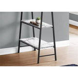 UrbanPro 48L Home Office Computer Desk with Metal Frame and White Marble-Look Work Surface