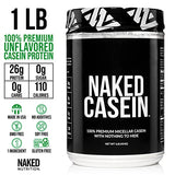 NAKED nutrition Naked Casein Vanilla Micellar Casein Protein, 5 Pound Bulk with 61 Servings, GMO-Free, Gluten-Free, Soy-Free, and Preservative-Free Formula