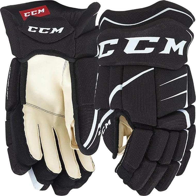 CCM JetSpeed FT350 Senior Hockey Gloves, Navy/White, 15.0×22