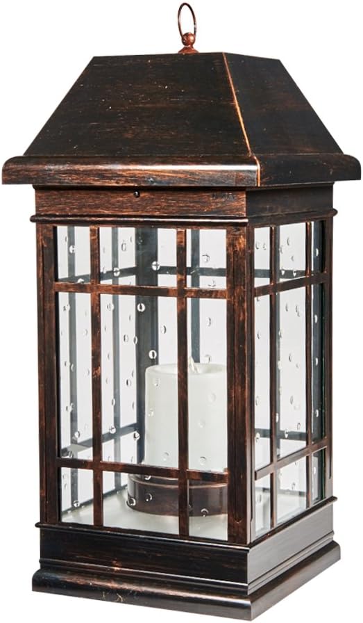 22-Inch Antique-Bronze Solar Lantern Featuring Smart Solar 3900KR1 San Rafael Estate-Style Design