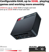 Beelink SER4 Mini Gaming PC with Windows 11, AMD Ryzen 7 4800U 7nm Processor, 8C/16T up to 4.2GHz, 32GB DDR4 RAM, 512GB NVMe SSD, 4K@60Hz Triple Display, Dual HDMI and Type-C, 57W, WiFi 6E, Bluetooth 5.0