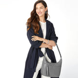 Brighton Barbados Ziptop Hobo Handbag in Black