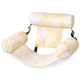 Sloosh Inflatable Pool Lounge Chair with Plant Pattern, Floating Hammock Mat for Adults, Water Raft for Pool, Beach and Summer Parties