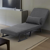Convertible 3-in-1 Sleeper Sofa Bed with Pullout Bed and Side Pocket, Black Futon Loveseat for Living Room, Bedroom or Small Spaces