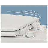 Church White Elongated Toilet Seat with Slow-Close Hinge, 1748SLOW 000