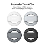 Belkin AirTag Secure Holder with Key Ring, Featuring a Scratch-Resistant Open-Face Case and Raised Edges for Protective Keychain Carry