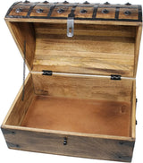 Pack of 2 Nautical Cove X-Large Pirate Treasure Chests, 16 x 11 x 10.5, with Iron Lock and Skeleton Key