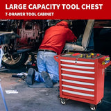 Rolling Metal Tool Chest with 5 Lockable Drawers, Mobile Garage Storage Cabinet on Wheels for Workshop, Warehouse or Repair Shop