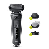Braun Series 5 5018s Rechargeable Electric Foil Shaver for Men with Precision Beard Trimmer, Wet & Dry Use and EasyClean System