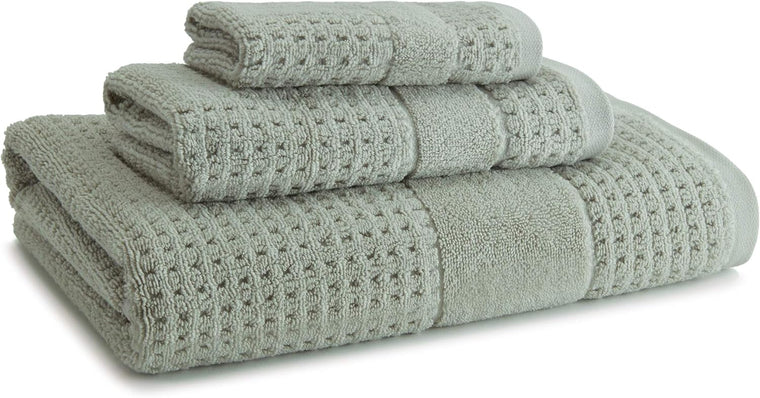 Misty Sage Turkish Hammam Towel Collection by Kassatex, Two 3-Piece Sets