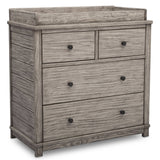 Simmons Kids Monterey 4-Drawer Dresser with Removable Change Top, Rustic White