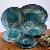 Certified International Radiance Dinnerware Set, 12-Piece Teal Melamine Collection