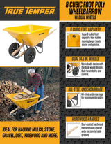 True Temper Poly Wheelbarrow, 8 Rp810