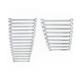24-Piece Long Pattern Combination Wrench Set with SAE and Metric Sizes