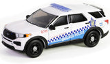 Greenlight 43030D 1/64 Diecast Model Car, 2019 Police Interceptor Utility, Chicago Police Department, White with Blue Graphics, Hot Pursuit Series