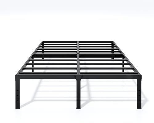 14-Inch Full Platform Bed Frame, Heavy-Duty Metal Mattress Foundation with Underbed Storage, No Box Spring Required, Easy Assembly and Noise-Free Support