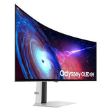 Samsung Odyssey OLED G93SC 49-Inch Curved Gaming Monitor with QD-OLED, 240Hz Refresh Rate, 0.03ms Response, DQHD, G-Sync Compatible, AMD FreeSync Premium Pro and Height-Adjustable Stand, 3-Year Warranty, LS49CG932SNXZA